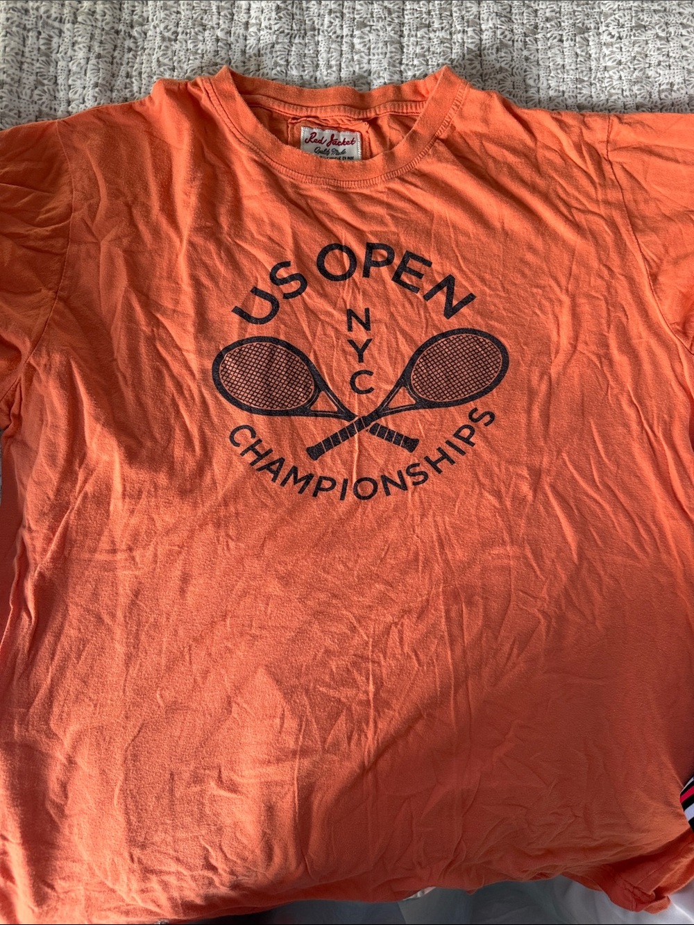 Red Jacket Orange Tennis Graphic Tee